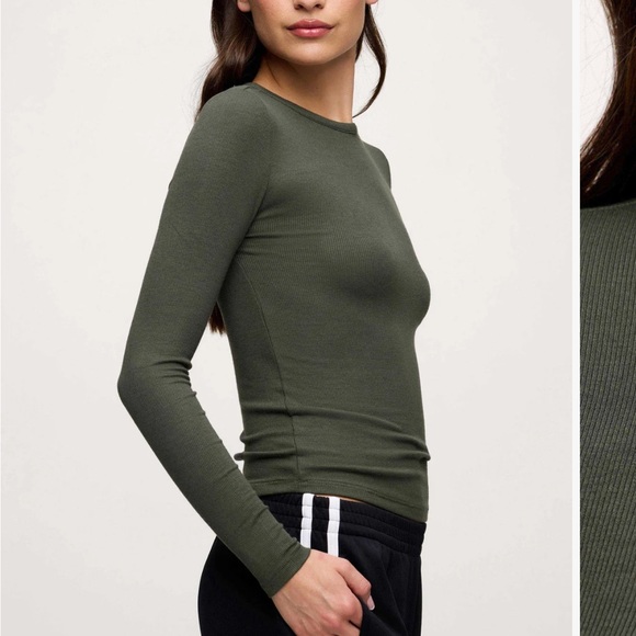 nuuds Tops - nuuds slinky rib long sleeve